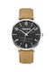 Timberland Ripton Uhr Batterie mit Beige Lederarmband