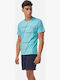 Minerva Men's Summer Cotton Pajamas Set Light Blue