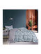 Borea Duvet Cover Set Cotton Satin Queen with 2 Pillowcases 220x240 Folio Gray