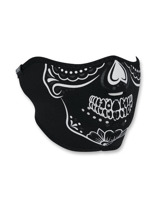 Mască de călăreț | HALF MASK MASK NEOPRENE C MEXICAN SKELETON | Schelet mexican | Schelet mexican