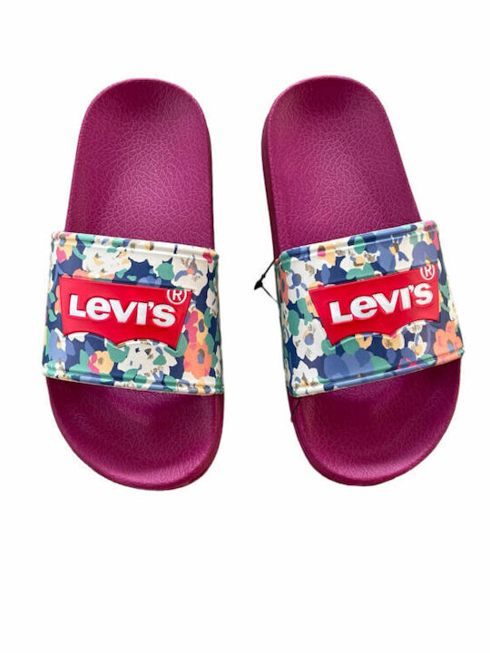 Kids' Slides Purple Floral
