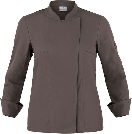 Giblor's Coat Chef Female Brown with Long Sleeve Agata