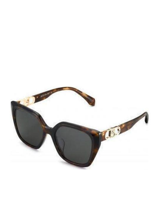 Bolon Lenoxhill Women's Sunglasses with Brown Tartaruga Plastic Frame and Black Lens BL3125A80