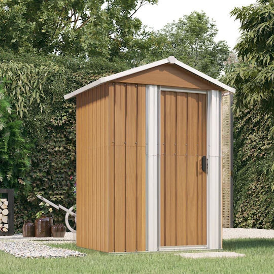 Metallic Garden Shed Galvanized Brown M1.26xW0.975xH1.77m