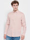 FBM007-00105 Long-sleeved Linen Shirt Vintage Pink