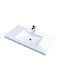 Sanitec Alba Countertop Sink made of Synthetic Material 80x46x13cm White