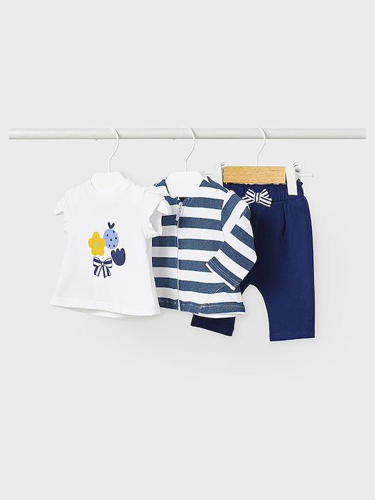 Mayoral Kids Set with Pants Winter 3pcs Blue