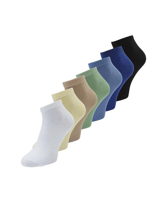 Jack & Jones Men's Solid Color Socks Multicolour 7Pack