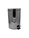 Klikareto Waste Bin Made of Inox Silver 30L