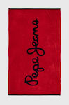 Pepe Jeans Logo Print Πετσέτα Θαλάσσης Κόκκινη 170x100εκ.