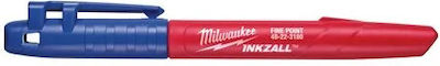 Milwaukee Inkzall Marker Permanent 1mm Albastru