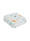 Das Home Blanket Cot 6623 Cotton Light Blue 105x150cm