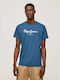 Pepe Jeans Men's Short Sleeve T-shirt Blue