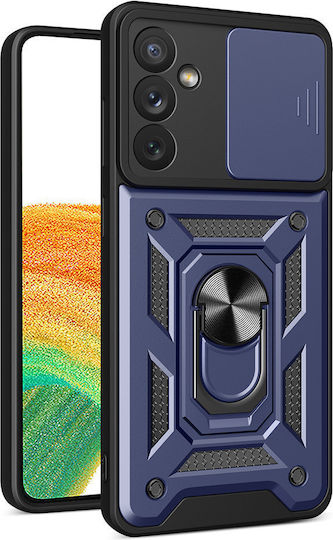 Hurtel Hybrid Armor Camshield Back Cover Πλαστικό / Σιλικόνης Navy Μπλε (Galaxy A34)
