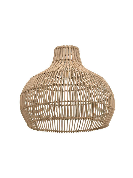 Inart NATURAL Pendant Light Beige with Socket E27 40x35x35cm