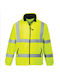 Portwest Reflective Work Jacket with Fleece Lining Yellow