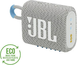 JBL Go 3 Eco Αδιάβροχο Ηχείο Bluetooth 4.2W με Διάρκεια Μπαταρίας έως 5 ώρες Λευκό