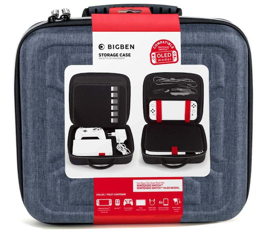 Bigben Interactive Fabric Switch OLED Carrying Case Gray