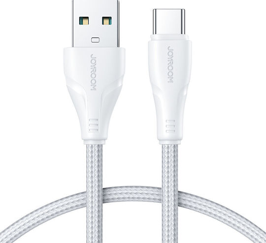 Joyroom S-UC027A9 Braided USB 2.0 Cable USB-C male - USB-A White 1.2m