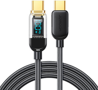 Joyroom S-CC100A12 Braided USB 2.0 Cable USB-C male - USB-C male 100W Black 1.2m