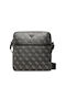 Guess Piele Geantă pentru bărbați Umăr / Crossbody Dark Black