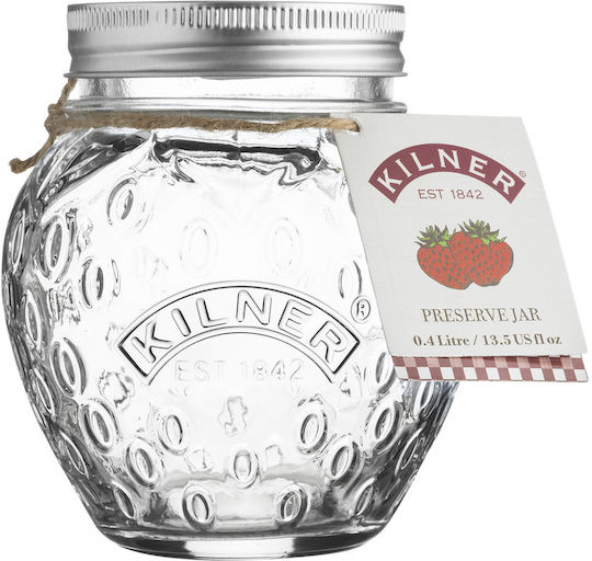 KIlner Kilner Strawberry Fruit Ваза Обща Употреба с Херметически Затворен Капак Стъклена Прозрачна 400ml