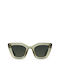 Meller Azalee Women's Sunglasses with Sand Olive Plastic Frame and Green Polarized Lens AZ-SANDOLI