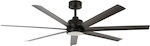 Lucci Air Atlanta II 216109 Ceiling Fan 183cm with Light and Remote Control Black