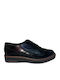 Γυναικεία Flatform Oxfords από Λουστρίνι σε Μαύρο Χρώμα