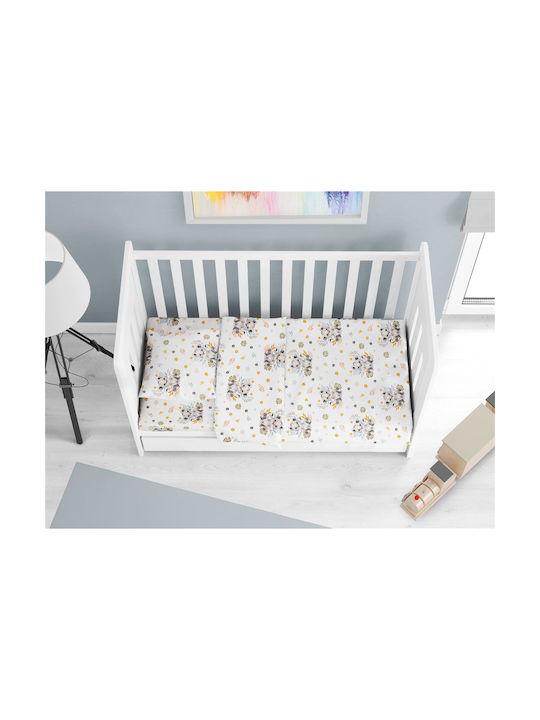 Dimcol Lion Cub Baby Sheet Crib Cotton Fitted G...