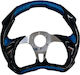 Simoni Racing Τιμόνι Αυτοκινήτου Χ5 Carbon Τριάκτινο Μπλε/Μαύρο