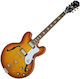 Epiphone Riviera Elektrische Gitarre ES mit HH Tonabnehmerkonfiguration Royal Tan