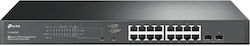 TP-LINK TL-SG2218P v1 Verwaltet L3 PoE+ Switch mit 16 Ports Gigabit (1Gbps) Ethernet und 2 SFP Ports