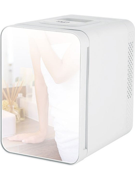 Adler Kosmetik-Kühlschrank 4lt Mit Regal Mit Spiegel & Heizfunktion Weiß 38W