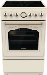 Gorenje Ελεύθερη με Κεραμικές Εστίες Μπεζ GECS5B70CLI