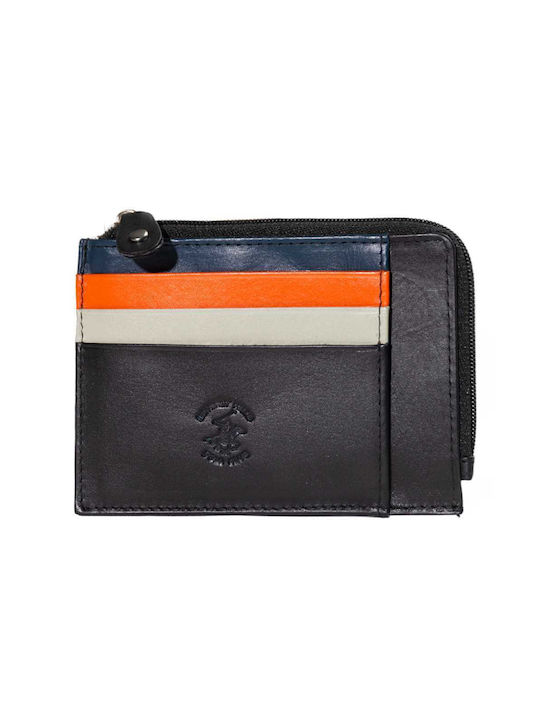 Beverly Hills Polo Club Men's Leather Card Wallet Black