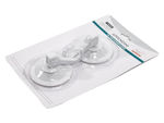 ArteLibre Plastic 2-Hook Kitchen Hanger with Suction Cup White 2pcs 06510198