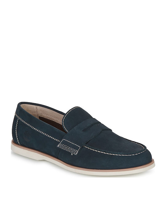 Suede Ανδρικά Μοκασίνια σε Μπλε Χρώμα