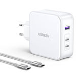 Ugreen Charger with USB-A Port and 2 USB-C Ports and Cable USB-C 140W Whites (Nexode)