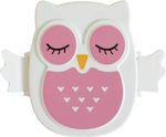 Yuko.B Kids Lunch Plastic Box Pink L16xW12xH7cm Owl