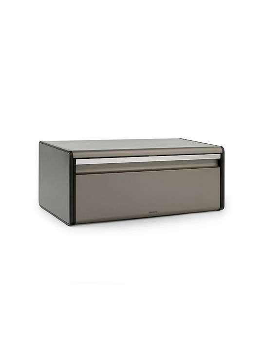Brabantia Metallic Bread Box with Lid Silver 646879