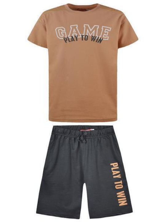 Kinder-Set mit Shorts Sommer 2Stück Braun