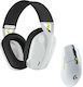 Logitech Wireless Combo G435 & G305 Over Ear Gaming Headset με σύνδεση Bluetooth / USB White/Lime