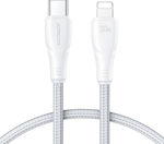 Joyroom S-CL020A11 Geflochten USB-C zu Lightning Kabel 20W Weiß 0.25m