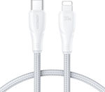 Joyroom Braided USB-C to Lightning Cable 20W White 0.25m