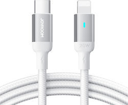 Joyroom S-CL020A10 Braided USB-C to Lightning Cable 20W Λευκό 1.2m