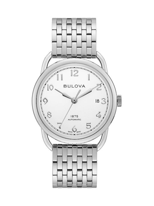 Bulova Commodore Limited Edition Ρολόι Αυτόματο με Μεταλλικό Μπρασελέ σε Ασημί χρώμα