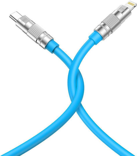 XO NB-Q228A USB-C to Lightning Cable 27W Μπλε 1.2m (XO-NBQ228-TLBL)