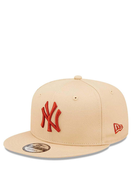 New Era League Essential 9Fifty New York Yankees Jockey mit geradem Schirm Beige