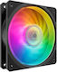 CoolerMaster Ventilator Pentru Carcasă MOBIUS 140P (1900rpm / 76.5cfm) cu Iluminare ARGB și Conexiune 4-Pin PWM